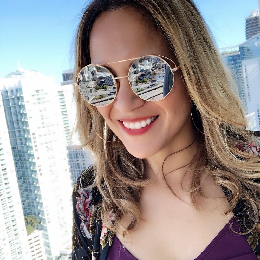 AVIATOR ROSE MIRRORED SUNNIES - Picture 4 of 4